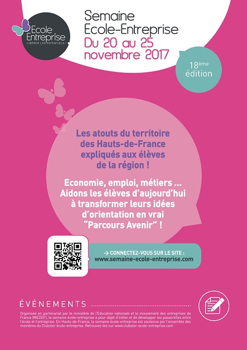 Du 20 au 25 novembre 2017 c’est la semaine école-entreprise – point d’orgue des actions du Clubster !